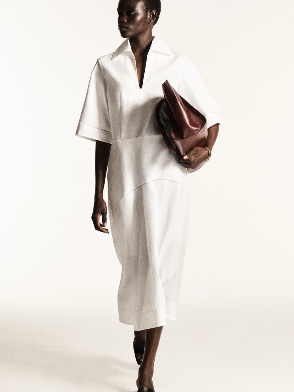 NWT (size small) COS EMBROIDERED PIMA COTTON MIDI DRESS - Picture 6 of 10